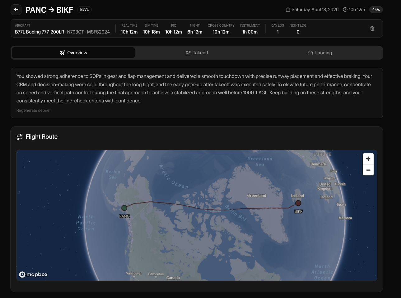 Folio flight analysis